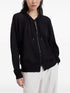 zip-up hooded cardigan